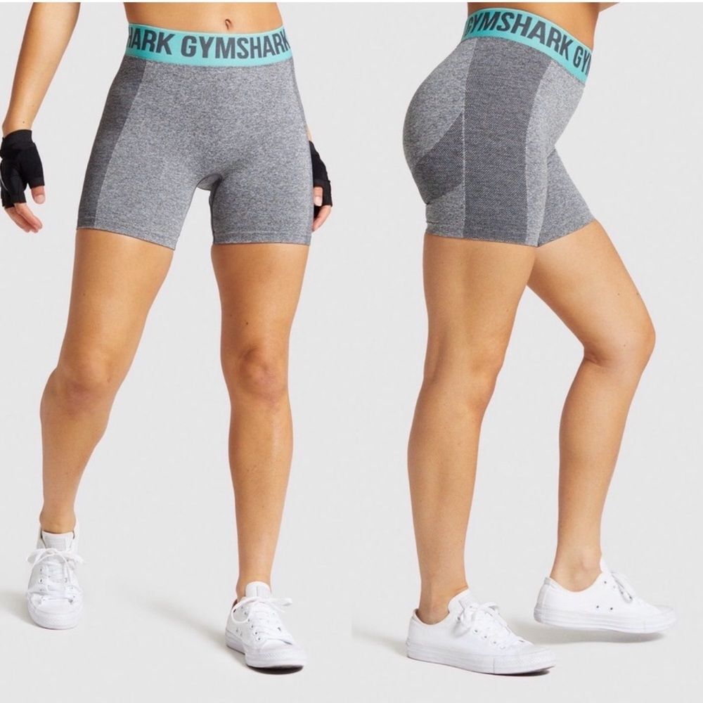 GYMSHARK Flex Shorts Women's Size XS Gray Teal - Picture 12 of 12